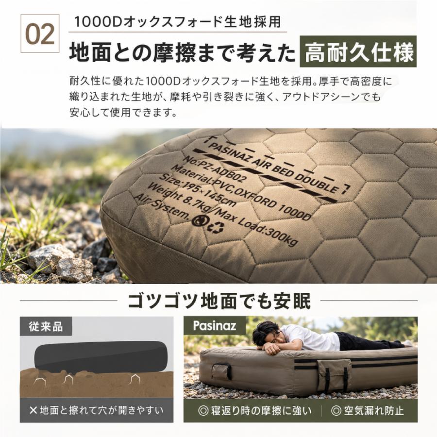 高さ40cm】 AIR BED シングル エアーベッド 電動ポンプ内蔵 エアベッド