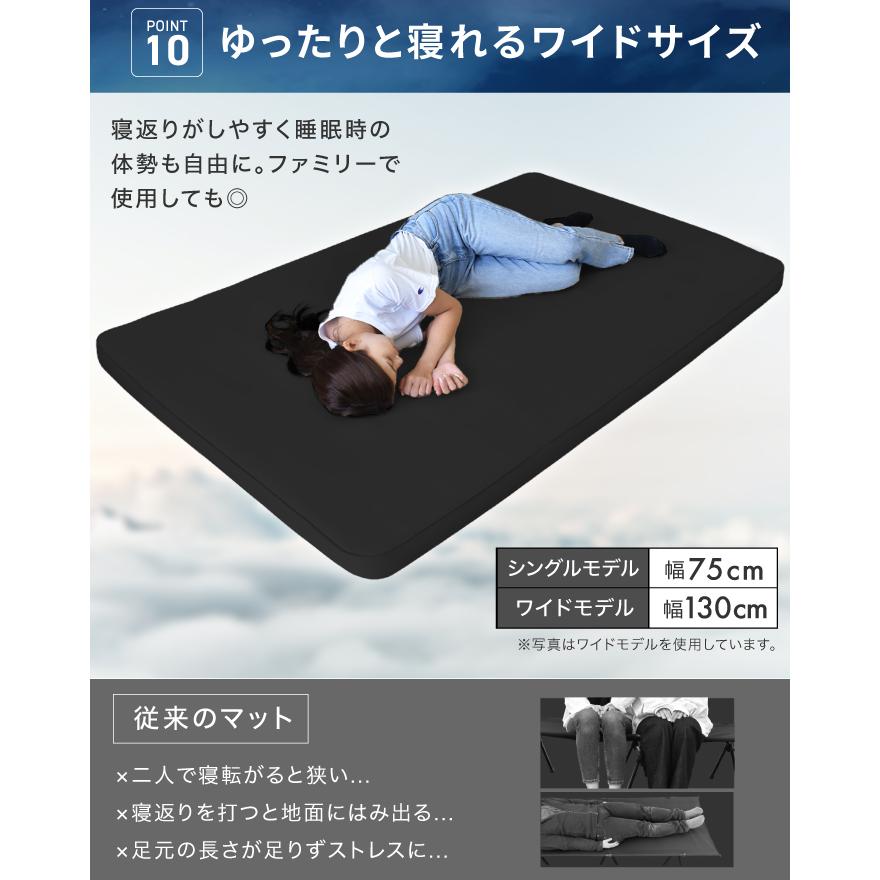 厚手インフレータブルマット｜内蔵ポンプで楽々膨張 電動 インフレーターマット 電動ポンプ内蔵 厚手10CM キャンプ