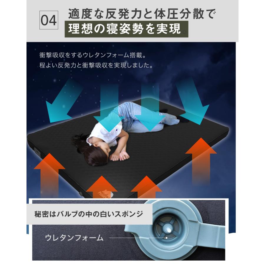 電動 インフレーターマット 電動ポンプ内蔵 厚手10CM キャンプマット