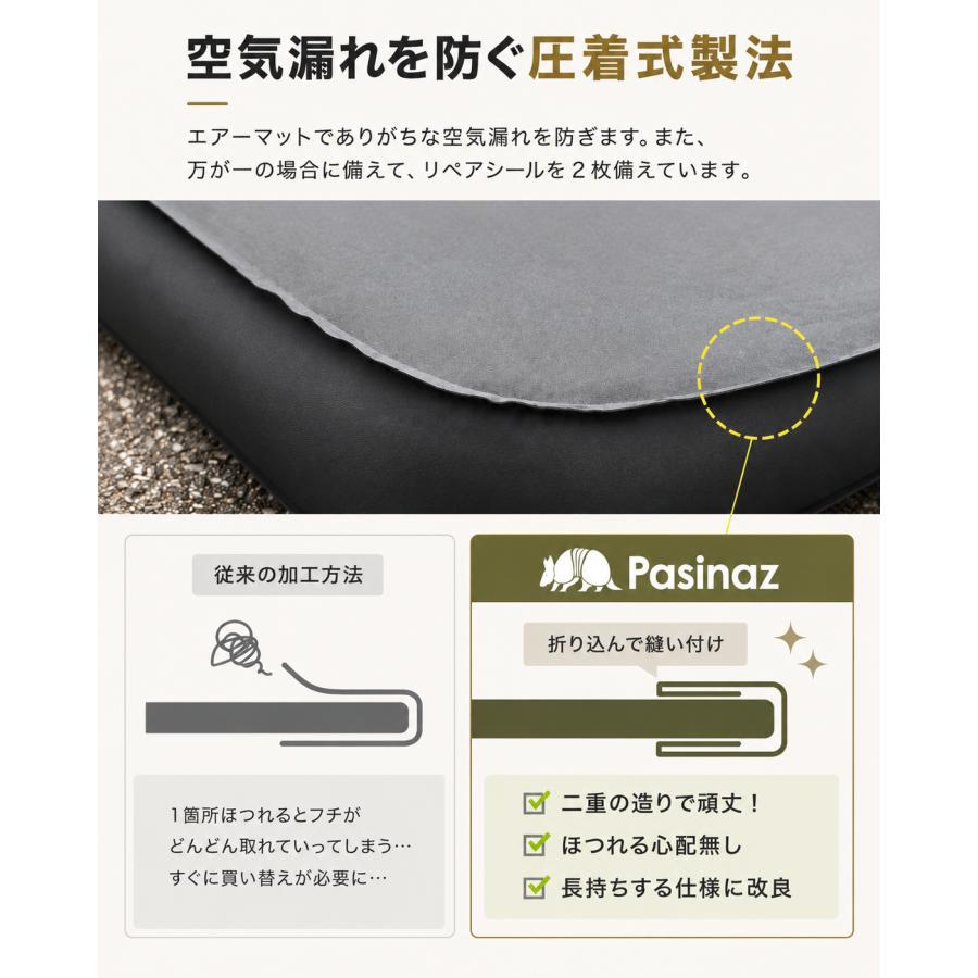 電動ポンプ内蔵 インフレーターマット ダブル 電動 厚手10CM キャンプ