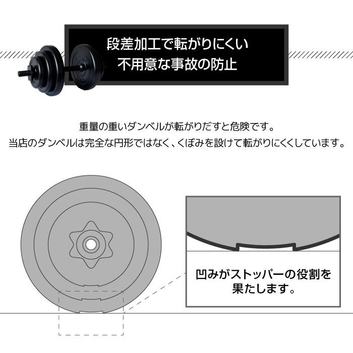 ★3年保証★ダンベル 10kg 2個セット フラットベンチ トレーニング  バーベル ケトルベル 筋トレグッズ 筋トレ ezバー 可変式 鉄アレイ｜amj｜09