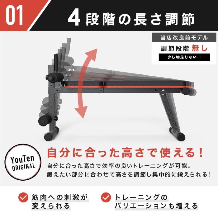 YouTen トレーニングベンチ マルチシットアップベンチ フラット YouTen トレーニングベンチ マルチシットアップベンチ フラット