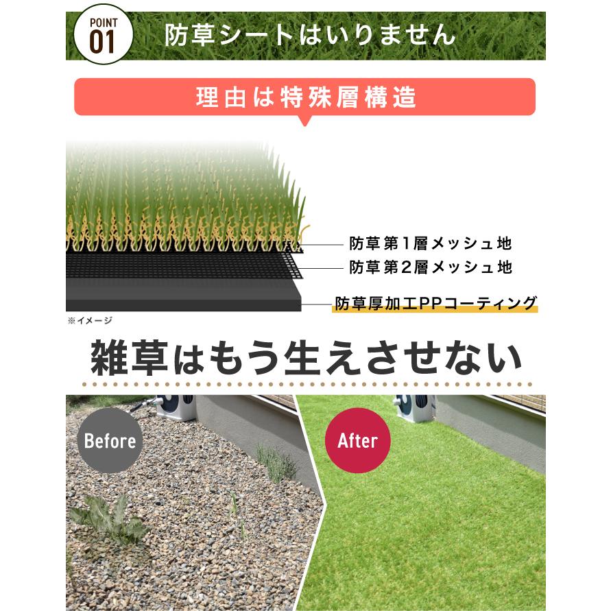 ☆期間限定価格 1/19まで☆ 人工芝 6葉 mix 芝丈40mm 防炎 リアル人工