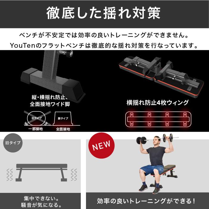 ★コミコミ価格★ 折りたたみ式 フラットベンチ 高さ調整可能 トレーニングベンチ ダンベル バーベル 耐荷重300kg 折り畳み ベンチプレス｜amj｜10