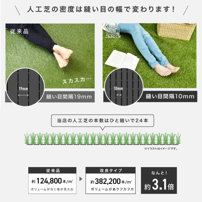 ☆期間限定価格 5/18まで☆ 人工芝 リアル人工芝 幅1m×長さ10m 毛足