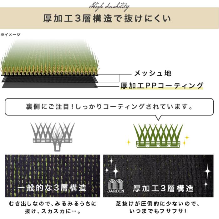 YouTen ☆期間限定価格 7/1まで☆ 人工芝 リアル人工芝 【幅1m分×長さ