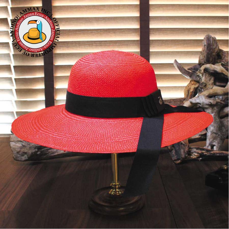 レディース パナマハット これぞ淑女のパナマ帽子 情熱の赤 本パナマ Amecsqrd アムマックスのお店 ヤフー店 通販 Yahoo ショッピング