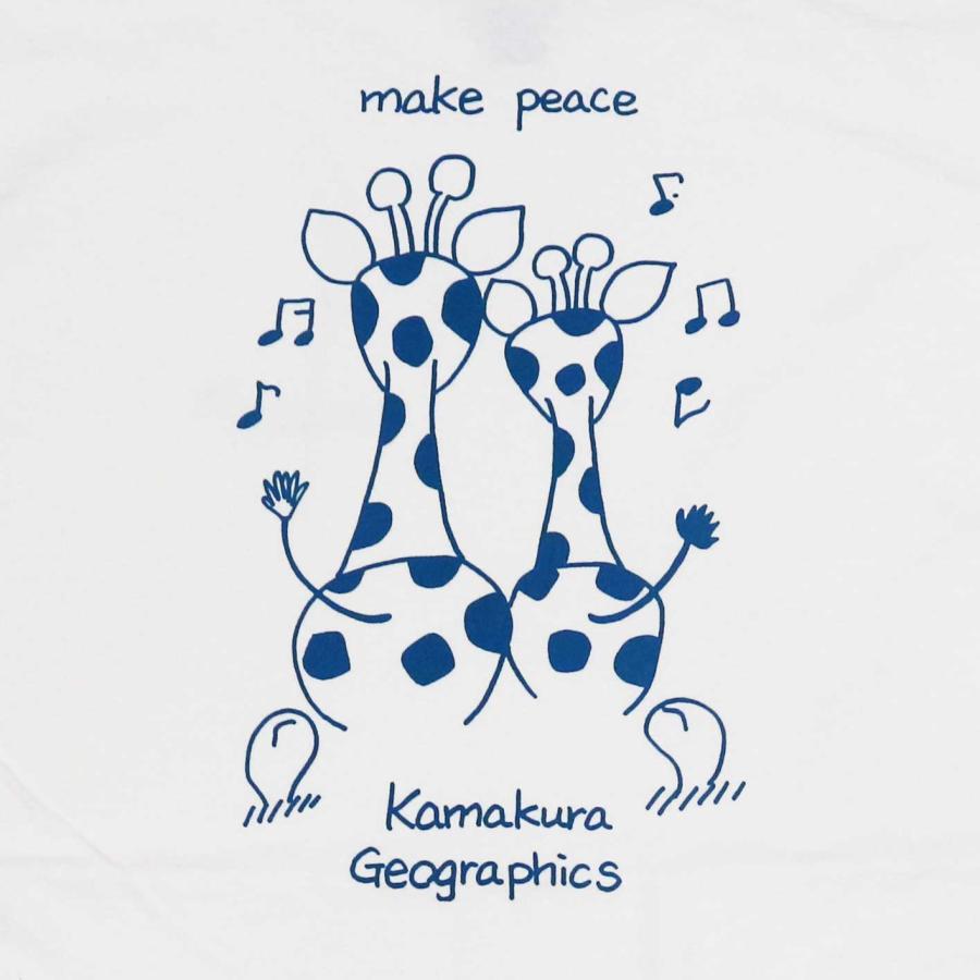 Tシャツ キリン 動物鎌Tシャツ YOYO シリーズ MAKE PEACE バックプリント｜ammax｜03