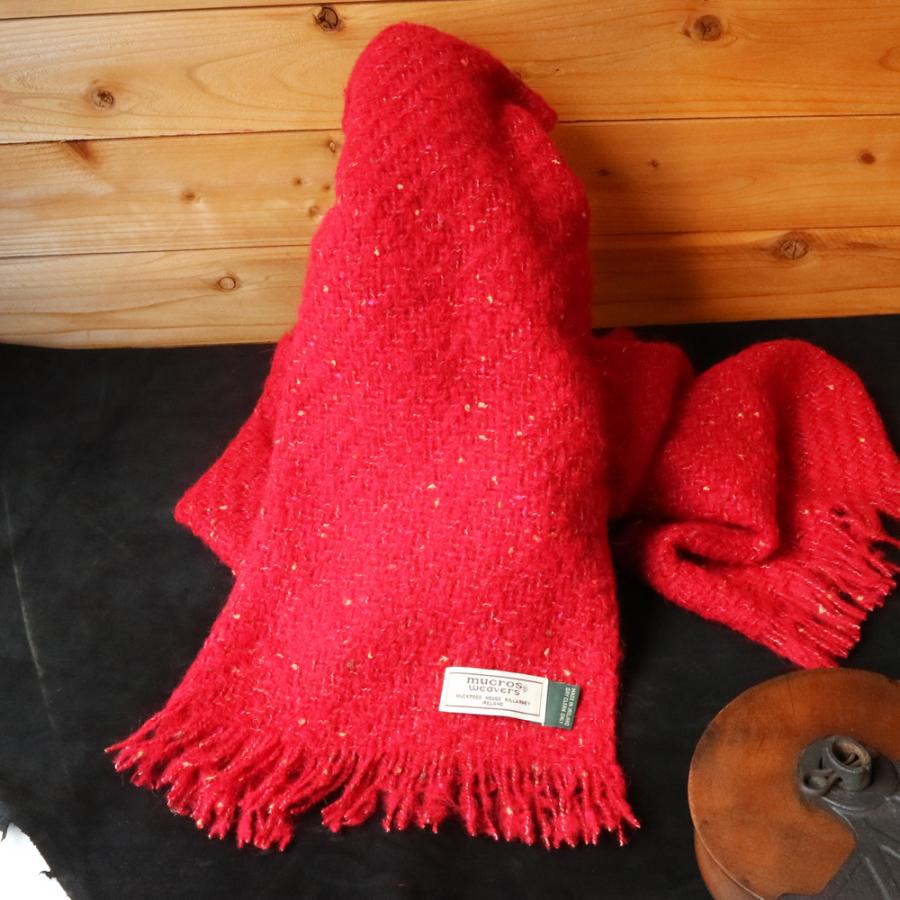 MUCROS WEAVERS マフラー アイルランド製 鮮やかな色合いのウール