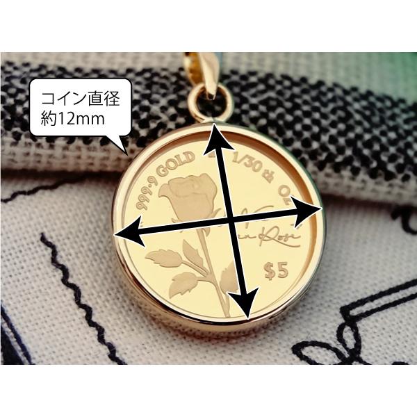純金 1/30オンス La Vie en Rose バラ色の人生 薔薇 バラ コイン 金貨 ペンダントトップ 2022年限定 両面保護ガラス 送料無料_2