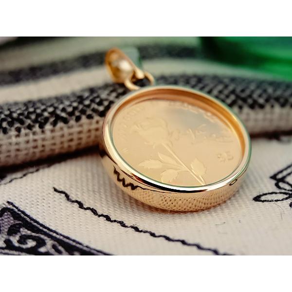 純金 1/30オンス La Vie en Rose バラ色の人生 薔薇 バラ コイン 金貨 ペンダントトップ 2022年限定 両面保護ガラス 送料無料_3