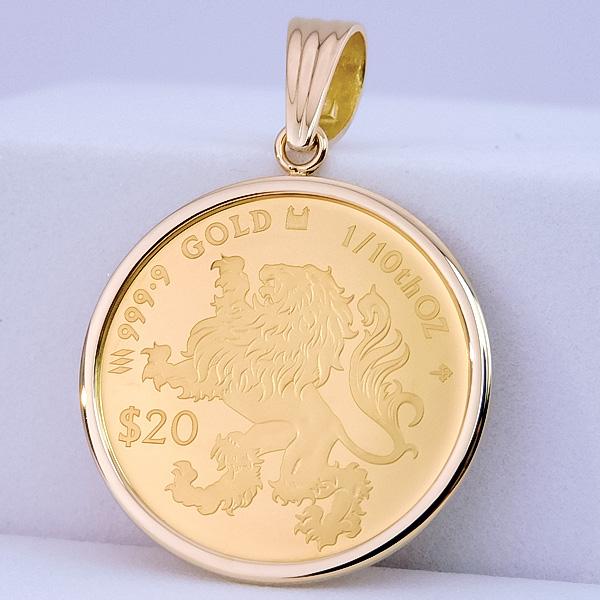 純金1/10オンス 獅子 Lion ライオン コイン 金貨 ペンダント 純金1/10オンス 獅子 Lion ライオン コイン 金貨 ペンダント