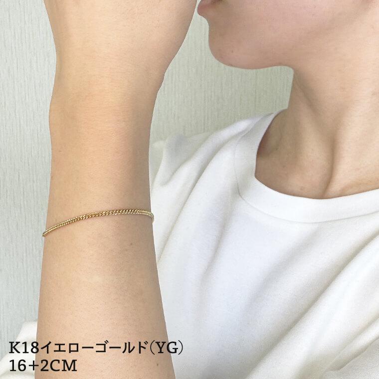 ブレスレット チェーン 中空キヘイ (太) 喜平 K18 18金 k18 レディース