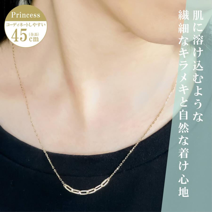 セール 繊細な10金ネックレス デザインチェーンネックレス