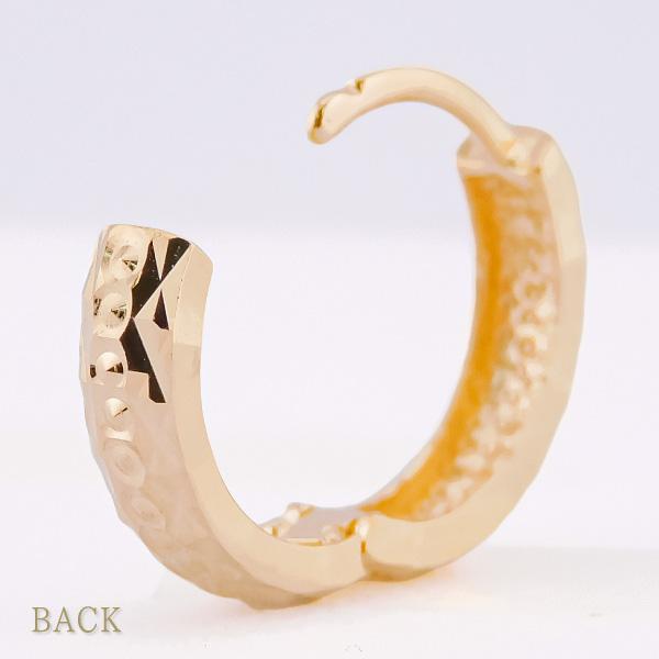 【片耳のみ】 ゴールドK18 フープピアス 18金 シンプル K18 ピアス フープタイプ 18金 シンプル 小さめ 両耳 中折れ式