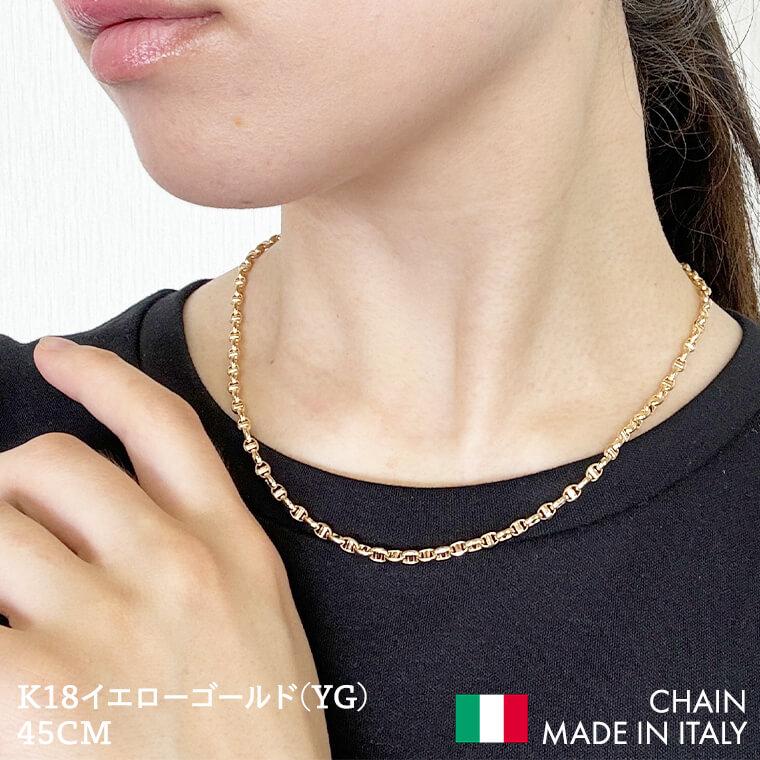 K18 18金 k18 ネックレス チェーン 中空スカル レディース メンズ 約