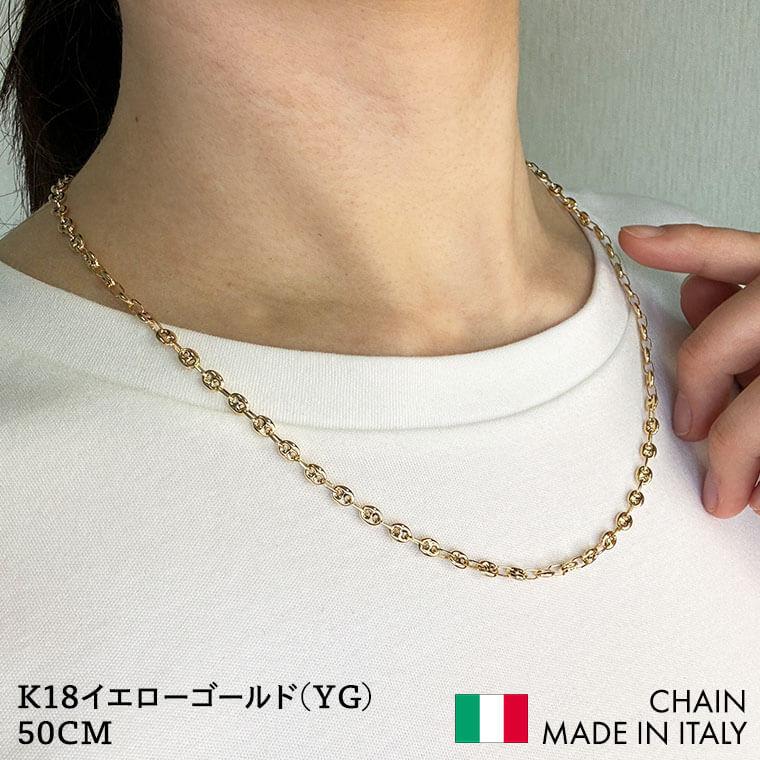 k18 ネックレス ネックレス チェーン 中空マーレ K18 18金 k18 レディース メンズ 約