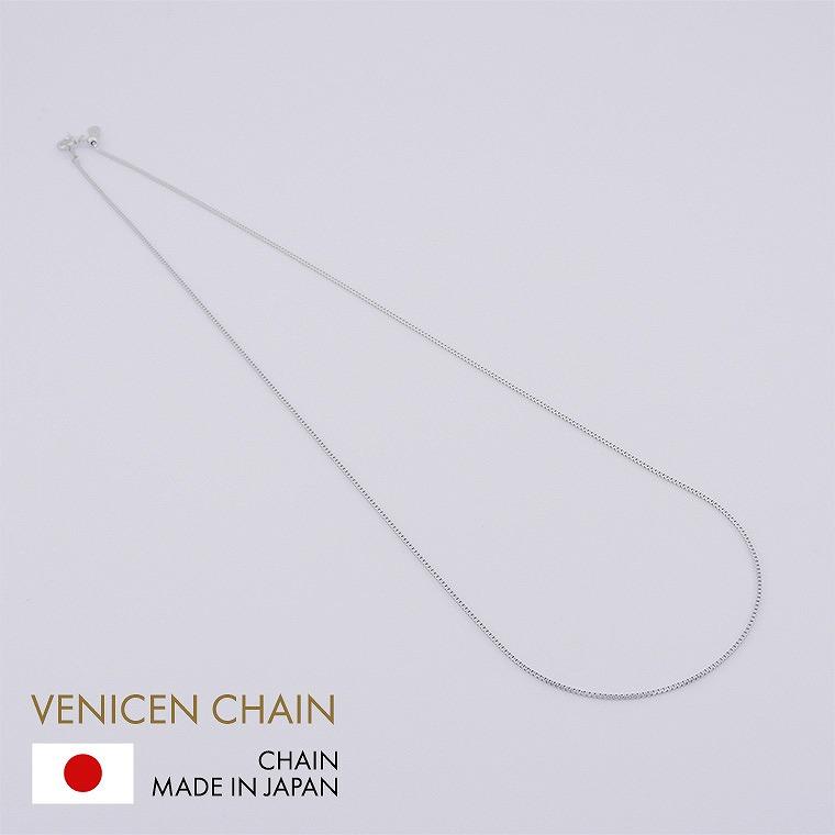 ネックレス チェーン ベネチアン ボックス PT850 pt850 プラチナ レディース メンズ 約0.8mm幅 金属アレルギー 50cm 女性用 男性用 080の画像