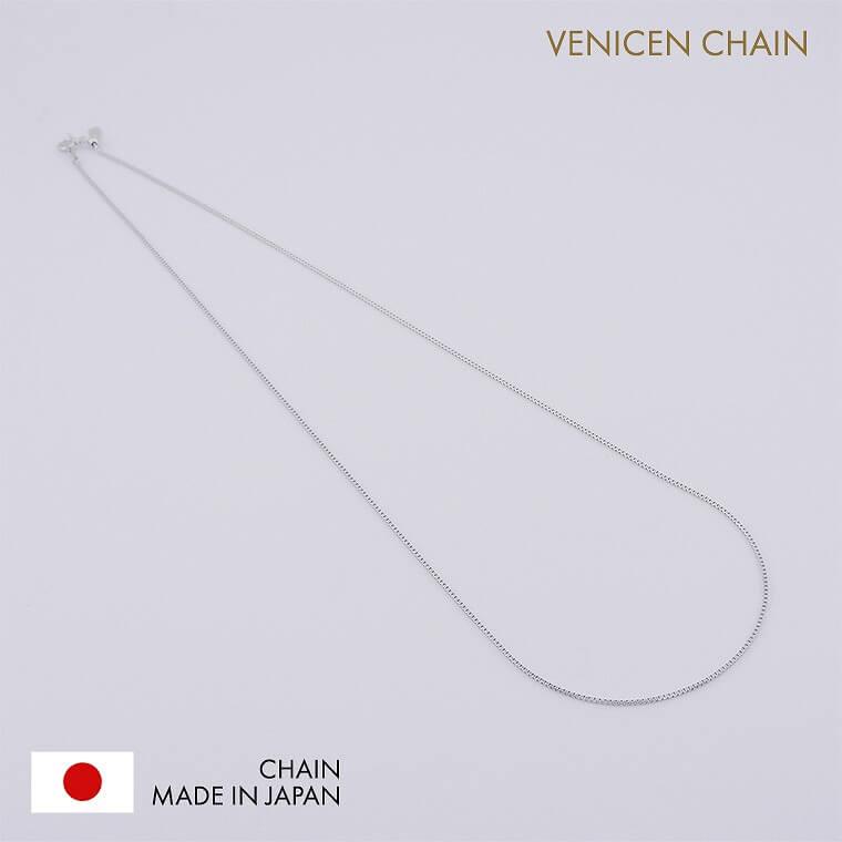 ネックレス チェーン ベネチアン ボックス PT850 pt850 プラチナ レディース メンズ 約0.8mm幅 金属アレルギー 50cm 女性用 男性用 080の画像