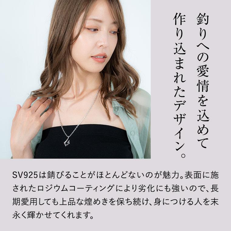 SV925 シルバー square hook necklace unisex JOTA 60cm 釣り針
