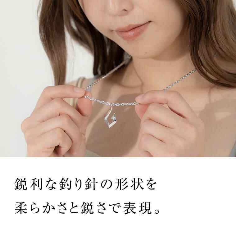 SV925 シルバー square hook necklace unisex JOTA 60cm 釣り針 釣り師