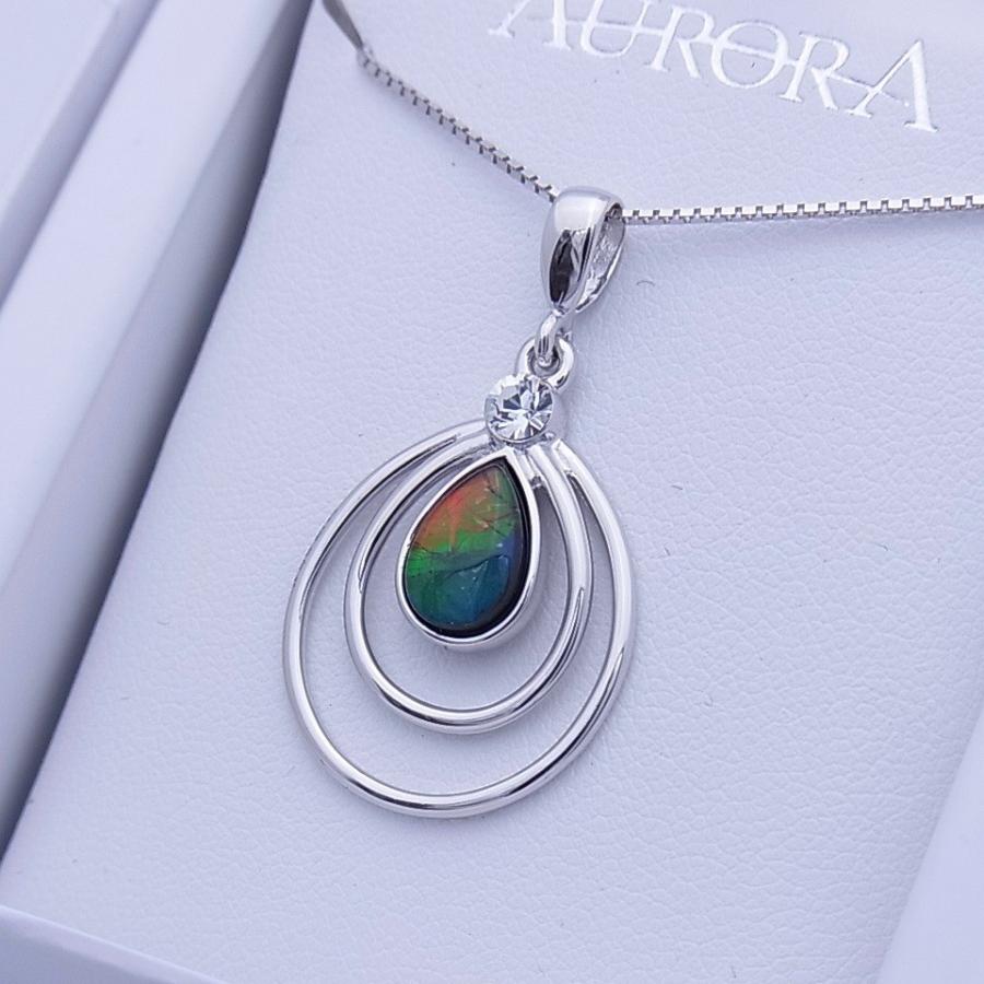 アンモライト シルバー ペンダント トップ 宝石 ジュエリテャイ