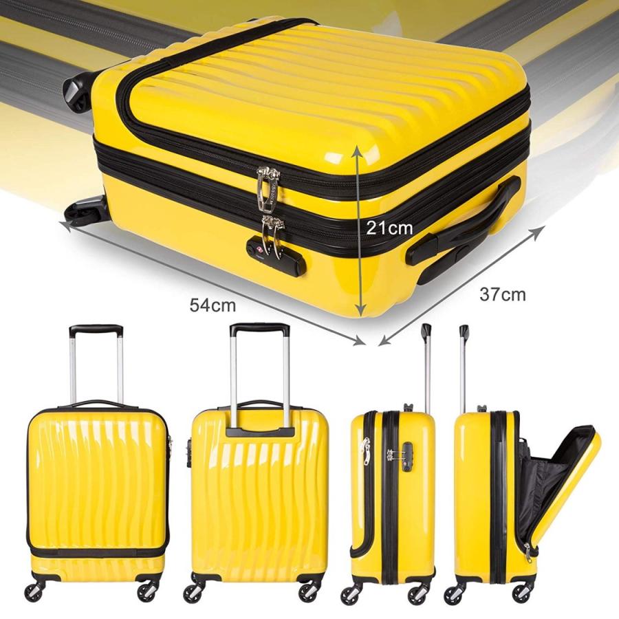 TABITORA 「B13-Yellow」 スーツケース イエロー SSサイズ 静音 TSAロック 軽量 大容量 丈夫 大型 トランク オシャレ 出張 修学 旅行 |  | 07