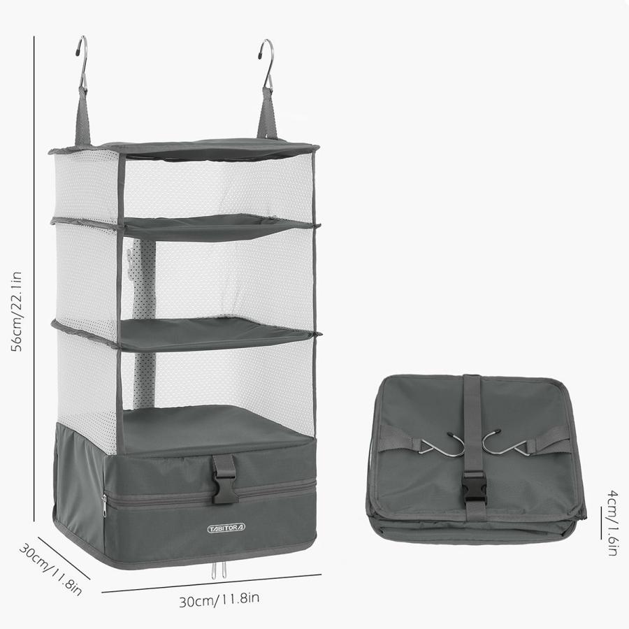 TABITORA 「Grey-L」 収納ボックス グレー Lサイズ 吊り下げ TABITORA 「Grey-L」 収納ボックス グレー Lサイズ 吊り下げ