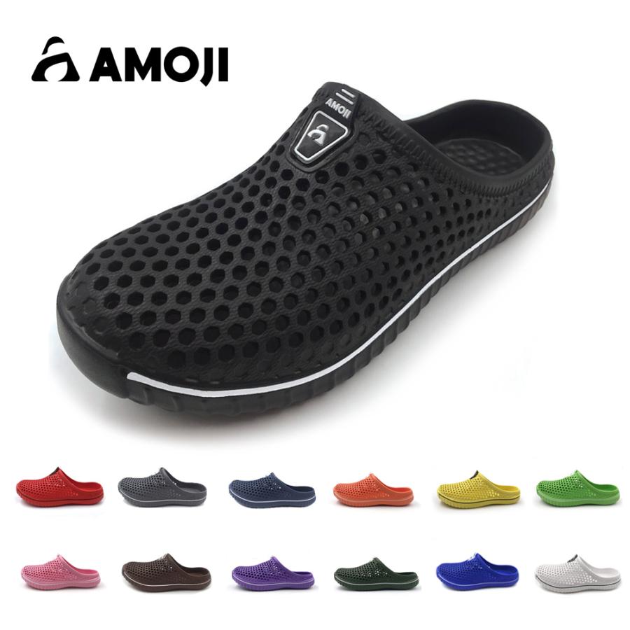 「サイズ交換無料」AMOJI アモジ サンダル メンズ レディース クロッグサンダル スリッパ ルームシューズ サボサンダル 室内室出 コンフォートサンダ
