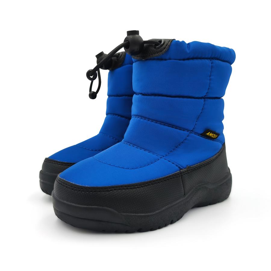 AMOJI アモジ スノーブーツ キッズ スノーシューズ 長靴 子供 防寒 撥