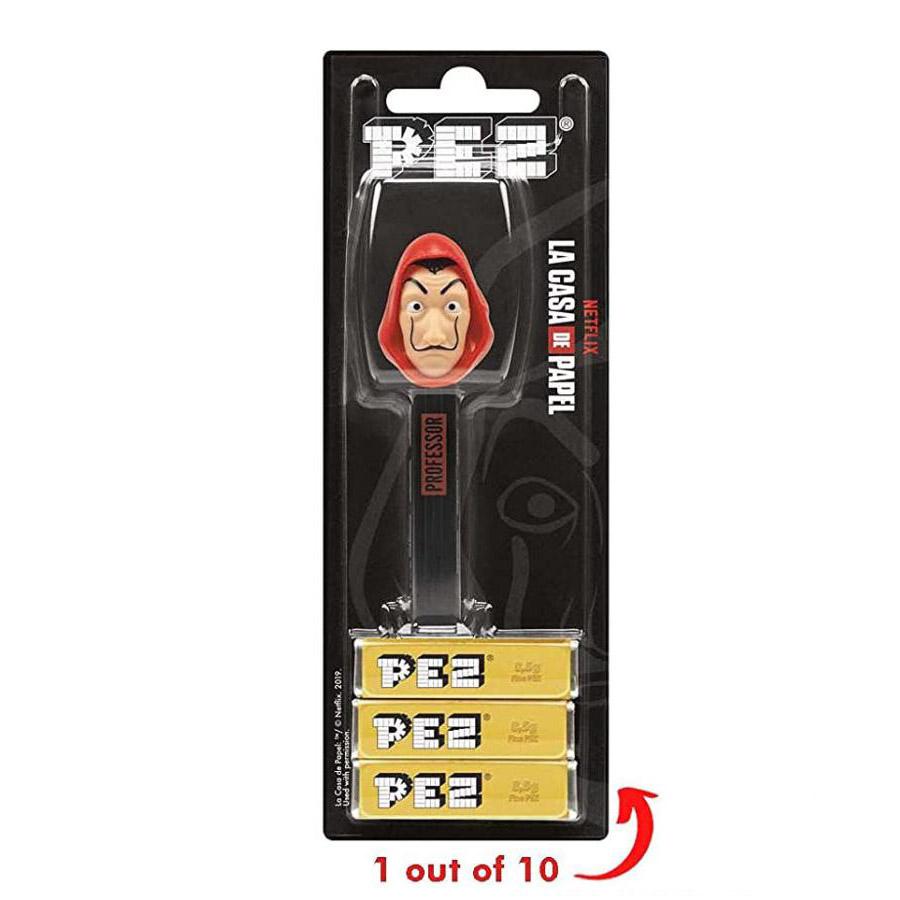 PEZ ペッツ ダリのマスク 黒ステム、単品、MOC Money Heist : A-MOJU