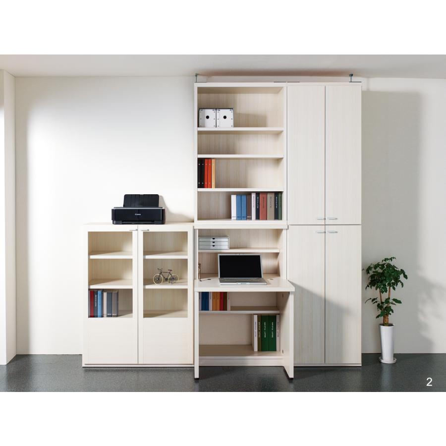 本棚 書棚 リビングシェルフ オープン シェルフ 幅90cm 高さ114cm ホワイト 90 ホワイトウッド 収納棚 棚 完成品 日本製 ラックの画像