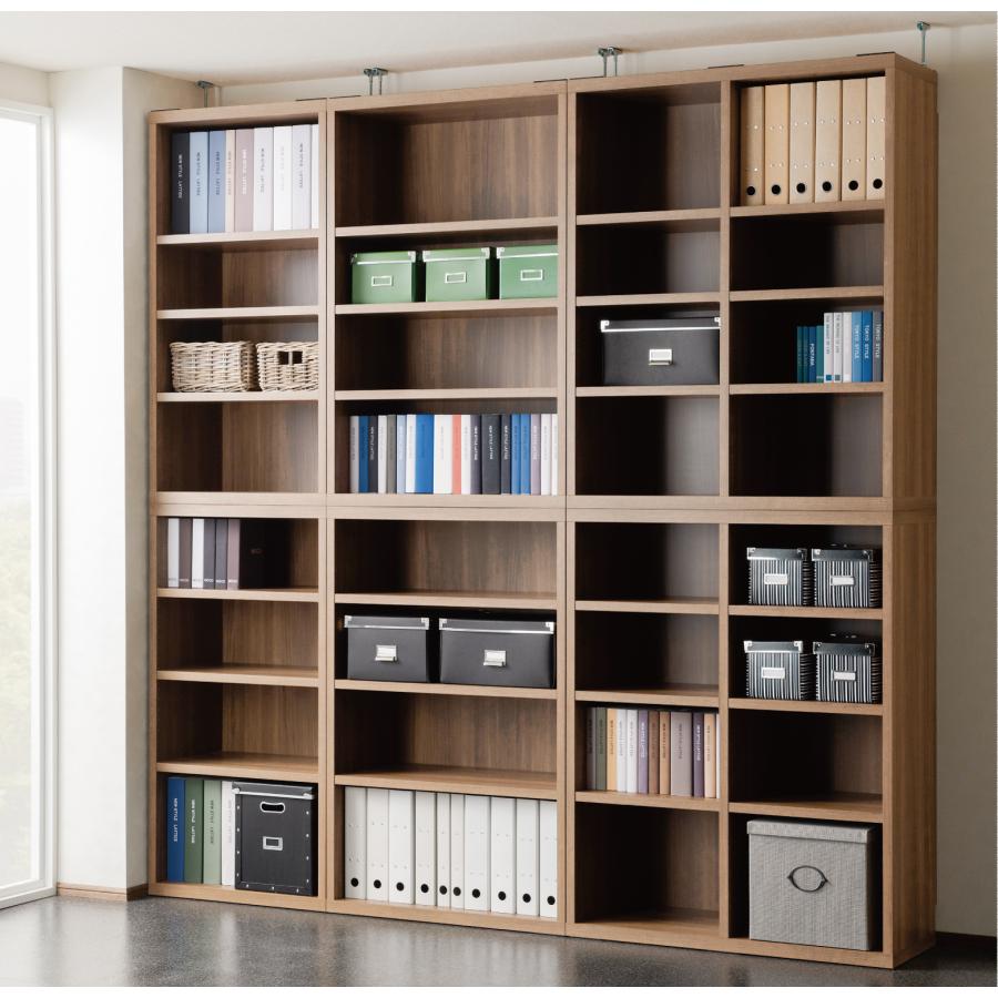 本棚 書棚 リビングシェルフ オープン シェルフ 幅90cm 高さ114cm ホワイト 90 ホワイトウッド 収納棚 棚 完成品 日本製 ラックの画像