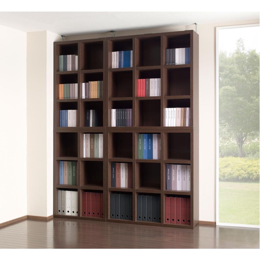 本棚 書棚 棚 シェルフ 収納棚 2列 ハイタイプ 幅75cm 高さ180cm