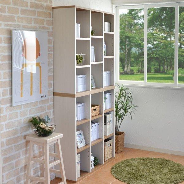 本棚 棚 絵本 絵本ラック 本や雑貨をスッキリ 収納 オープン本棚 書棚 絵本ラック DIY 木製 日本製 新生活 組立の画像