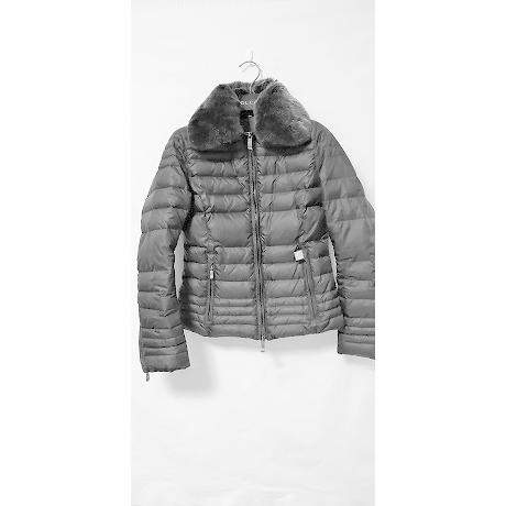 エトレゴ ファー付きダウンジャケット ブラック XS