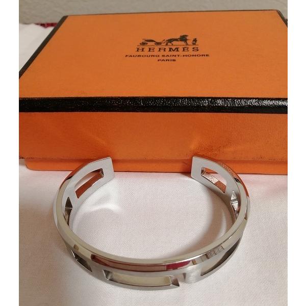 HERMES エルメス バングル プレイ T4 ステンレススチール 美品箱