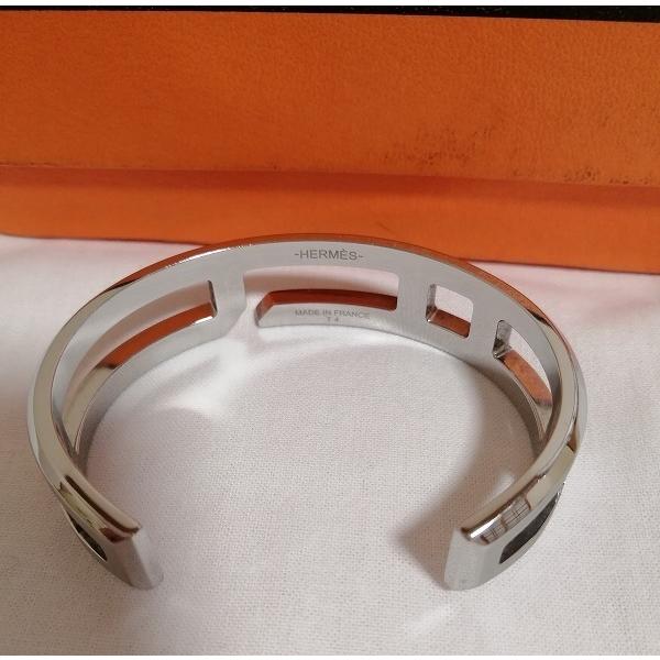 HERMES エルメス バングル プレイ T4 ステンレススチール 美品箱 HERMES エルメス バングル プレイ T4 ステンレススチール 美品箱