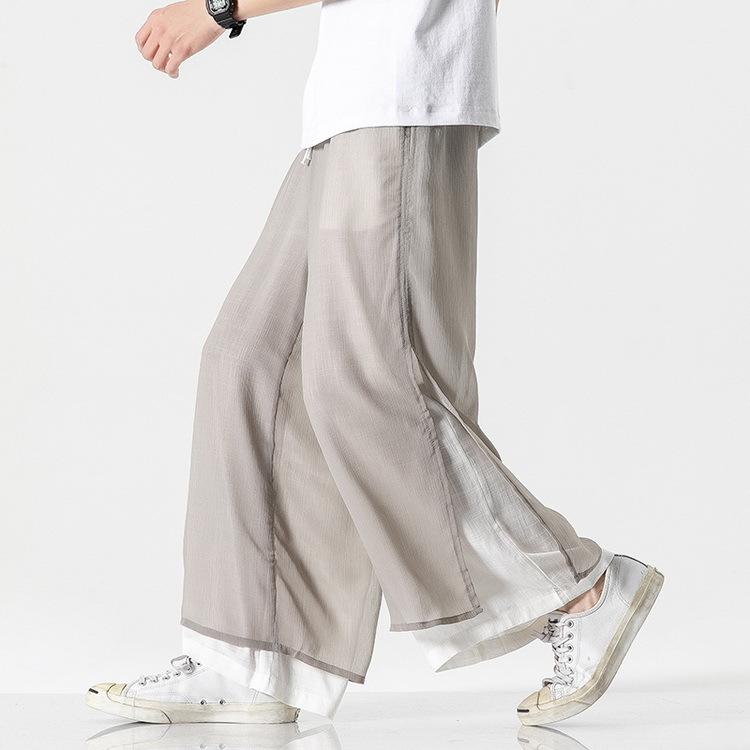 セール中新品 ワイドパンツ メンズ 涼しいズボン 麻パンツ リネンパンツ サルエルパンツ ゆったり 40代 50代 60代 中華風 夏 買い直営店 Www Superavila Com
