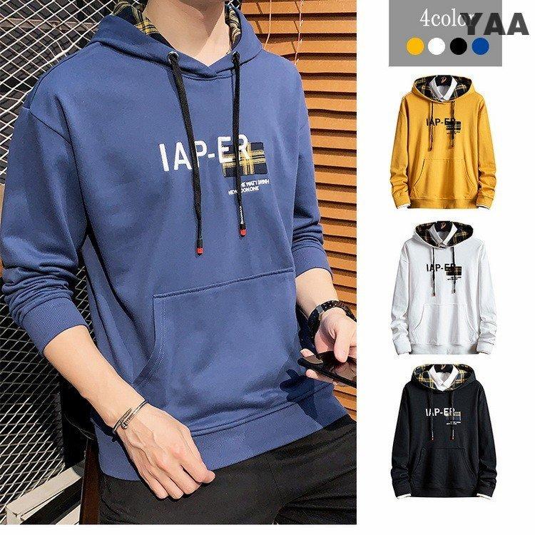 メンズ パーカー 秋物 秋服 パーカ トップス ロゴ プルオーバー 長袖 フード Parka メンズパーカー ファッション B402 Amore1号店 通販 Yahoo ショッピング