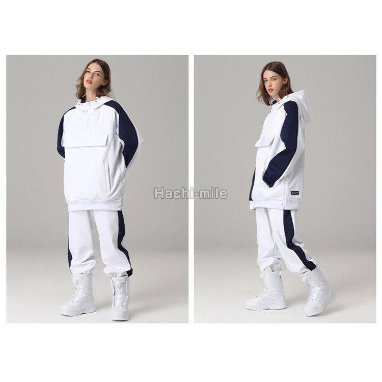 スノーボードウェア 上下セット スキーウェア メンズ レディース パーカー パンツ 配色 おしゃれ スノーボード ジェンダーレス Q1620317567(14401円)