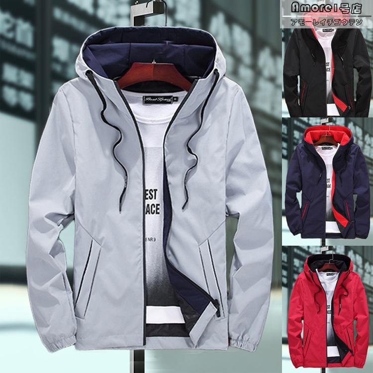 ジャケット メンズ マウンテンパーカー ウィンドブレーカー フード付き ジップパーカー ブルゾン 撥水加工 防風 春 大きいサイズ ベビーグッズも大集合