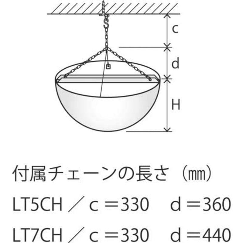 コミー　安全ミラー　凸面ミラー　室内専用　LT5CH　ラミドーム　チェーン吊り下げ　カーポートや死角の安全対策