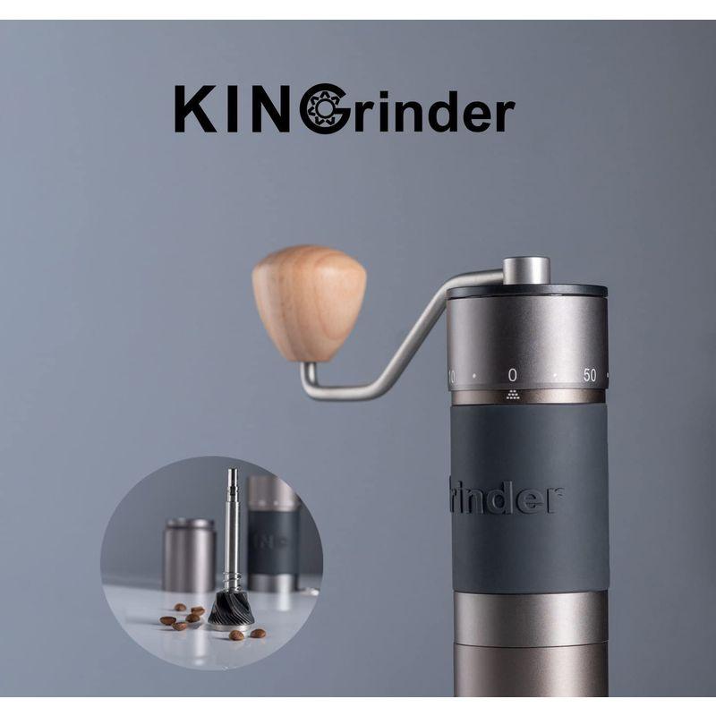 気質アップ】KINGrinder K4 手挽きコーヒーミル。外部調整ダイヤル 