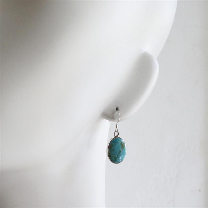 ターコイズシルバーピアス　オーバル |  | 02