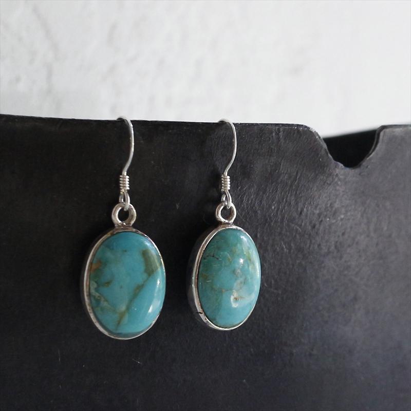 ターコイズシルバーピアス　オーバル |  | 04