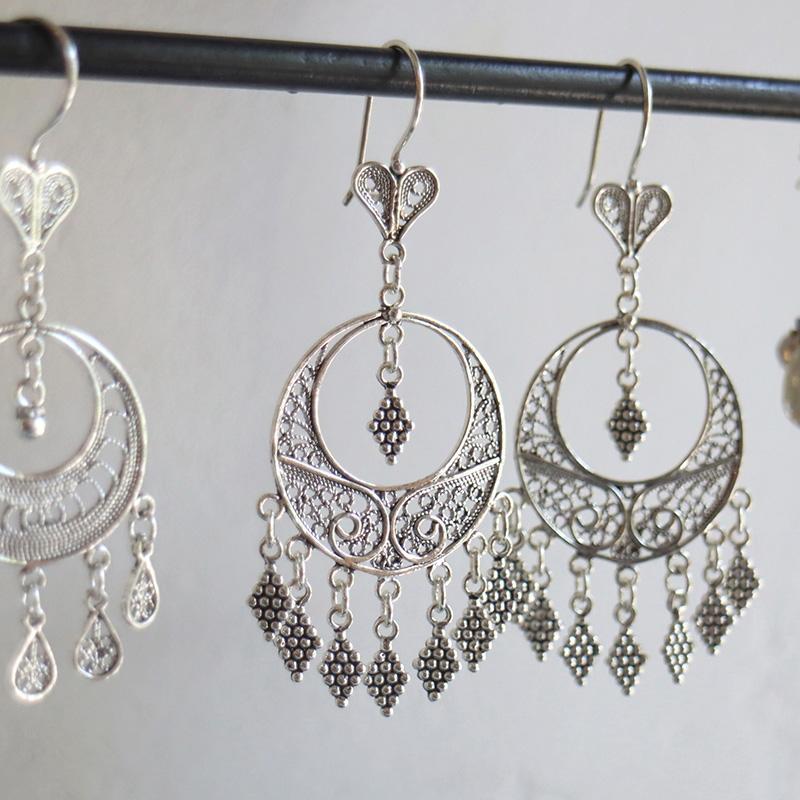 南トルコの伝統工芸テルキャリシルバー925ピアス ラウンド |  | 02