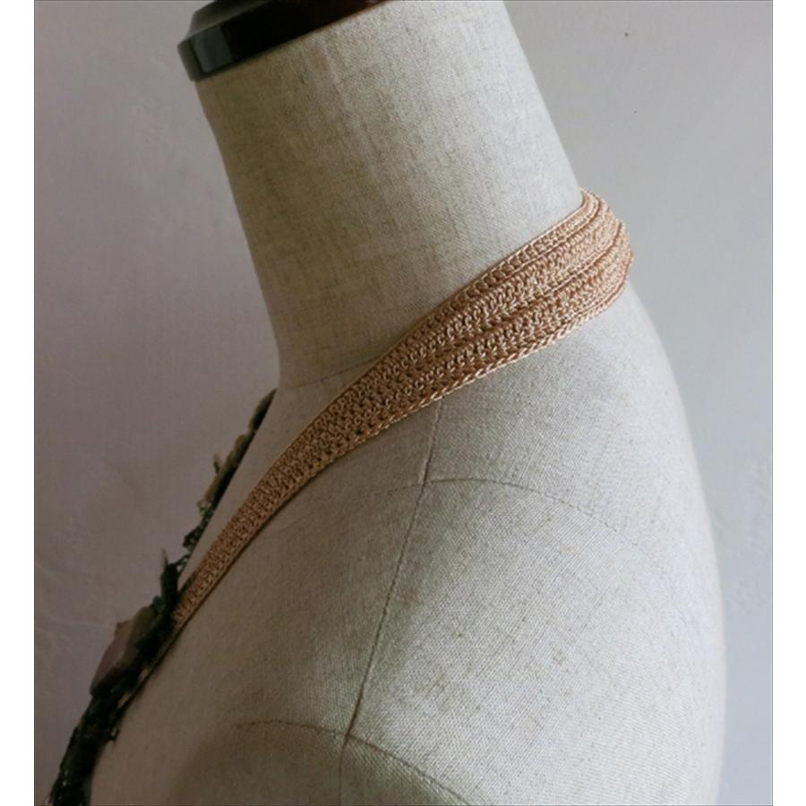 トルコ・エフェオヤ大ぶりモチーフネックレス かぎ針編みのトゥオヤ/クリーム・グリーン |  | 05