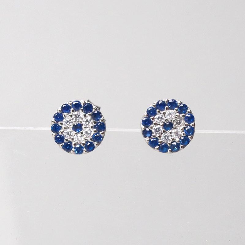 ナザルボンジュウ　シルバー925 ピアス（スタッドピアス） ラウンド コバルト ジルコン |  | 02