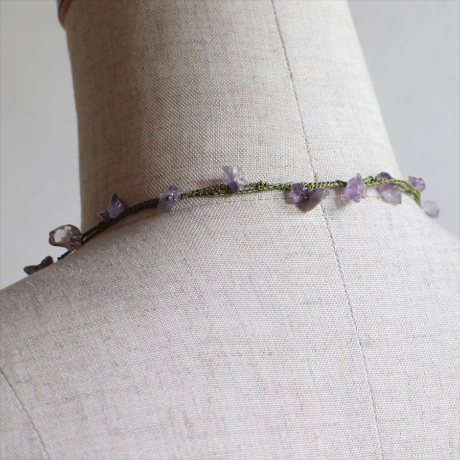 トルコのレース「オヤ」ロングラリエットかぎ針編みのトゥオヤ  パープル/オレンジ |  | 03